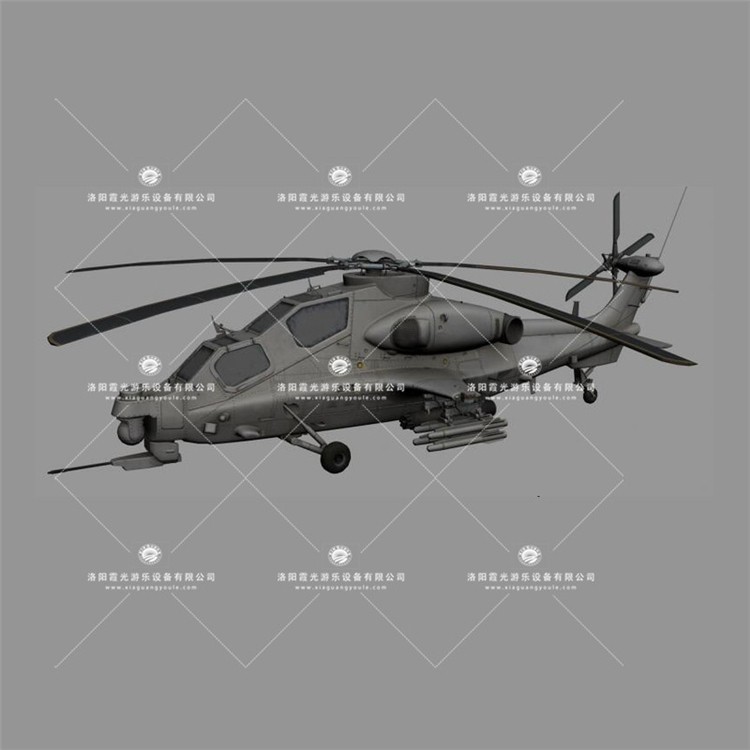 钦北武装直升机3D模型